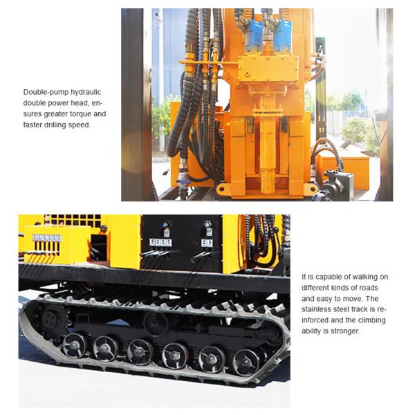 Customized Color St 400 Meters Depth Pneumatic Borewell Machine