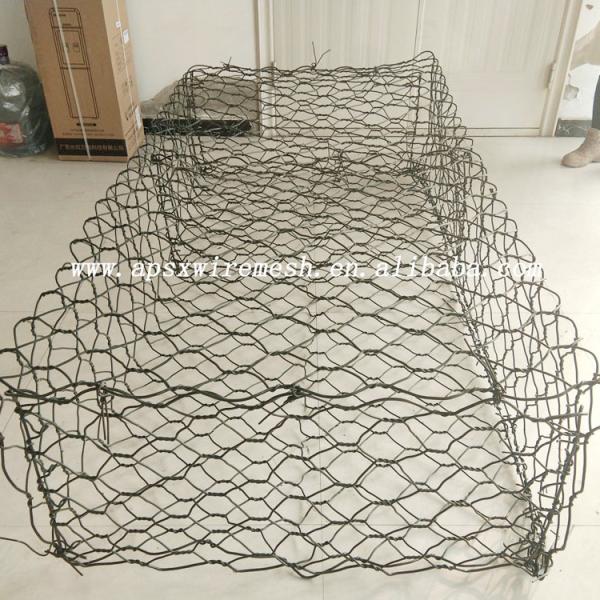 3*1*1 M Gabion Wire Mesh Boxes Hexagonal Hole Galvanized Coated Bridge Protection