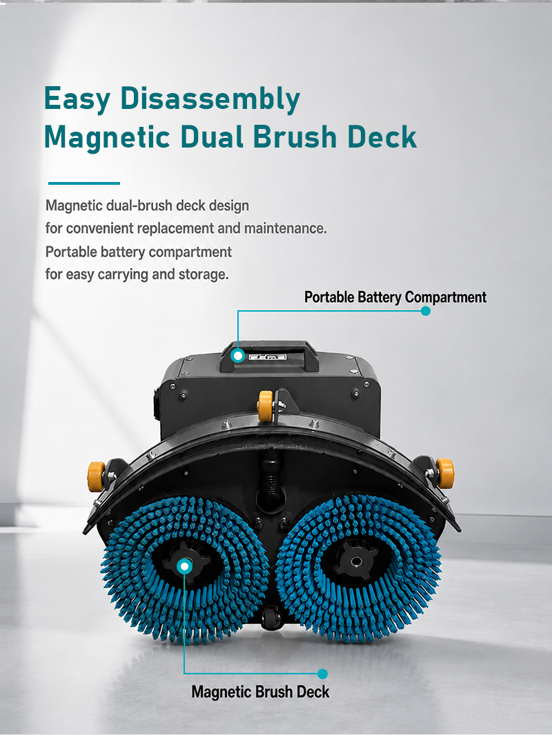 High Efficiency Professional Mini Floor Scrubber Tile Marble Mop Automatic Hand Held Floor Cleaning Machine
