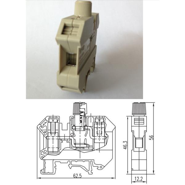 SEK-10RD 10A Fuse Type Din Rail Terminal Blocks SEK 10 Little Yellow Color PA66