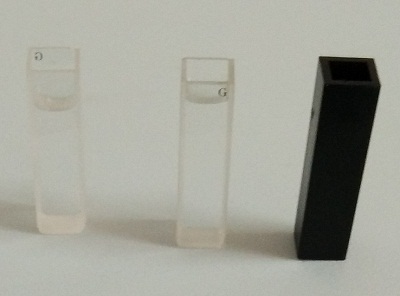 Small Square Spectrophotometer Accessories Quartz Cuvette For Tabletop Colorimeter