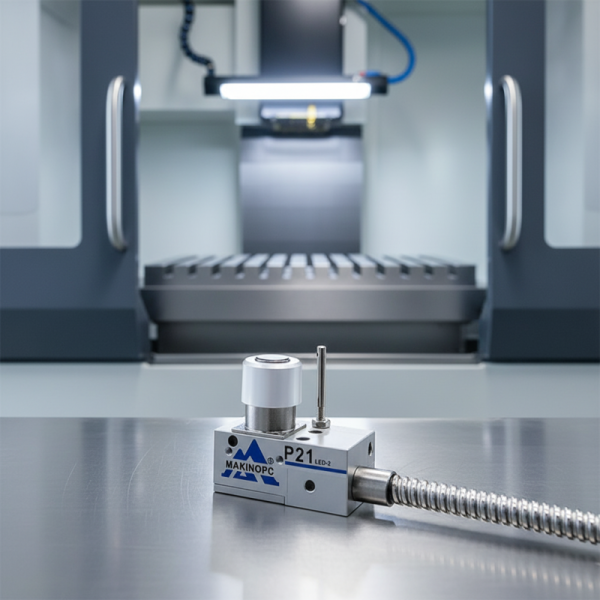 Makinopc P21EDBP Normally Closed 10mm Diameter Automatic Tool Setter with Broken Tool Detection for Milling Machines