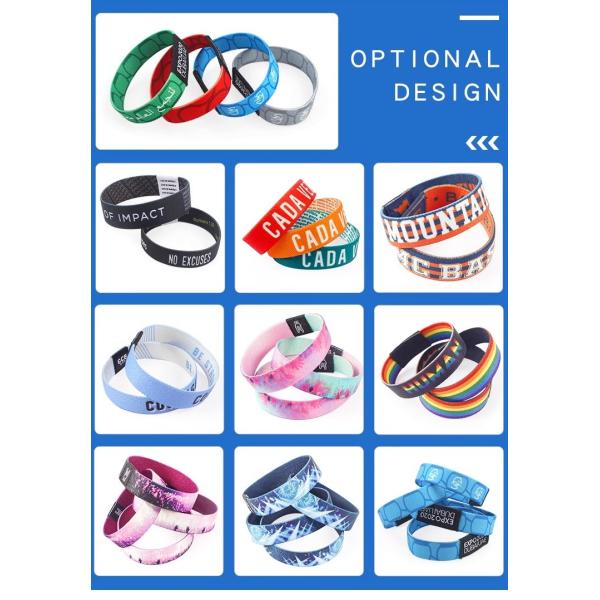 Fabric Stretch Daily Bible Verse Bracelets With NFC RFID Fabric Elastic Wristbands