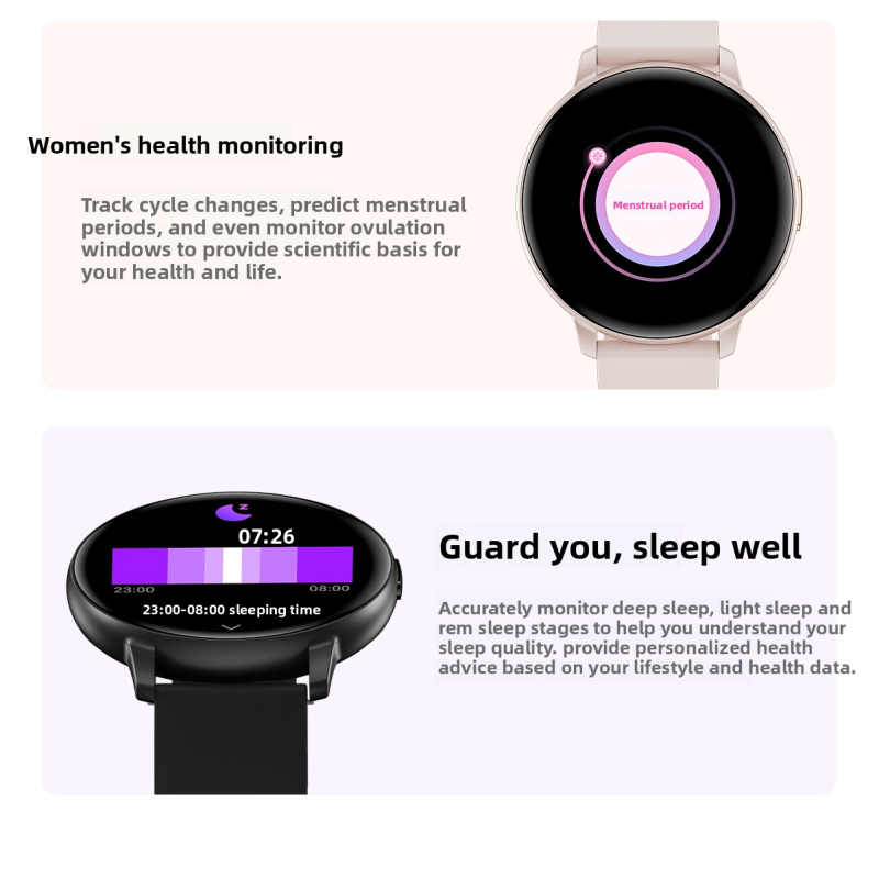 The smartwatch T6 is thin, light, fashionable, Bluetooth call, multi-functional sports watch, and a health monitoring voice assistant
