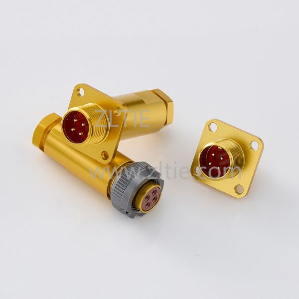 PC4TB Threaded Circular Connector | Russian Standard PC Series Industrial Connector