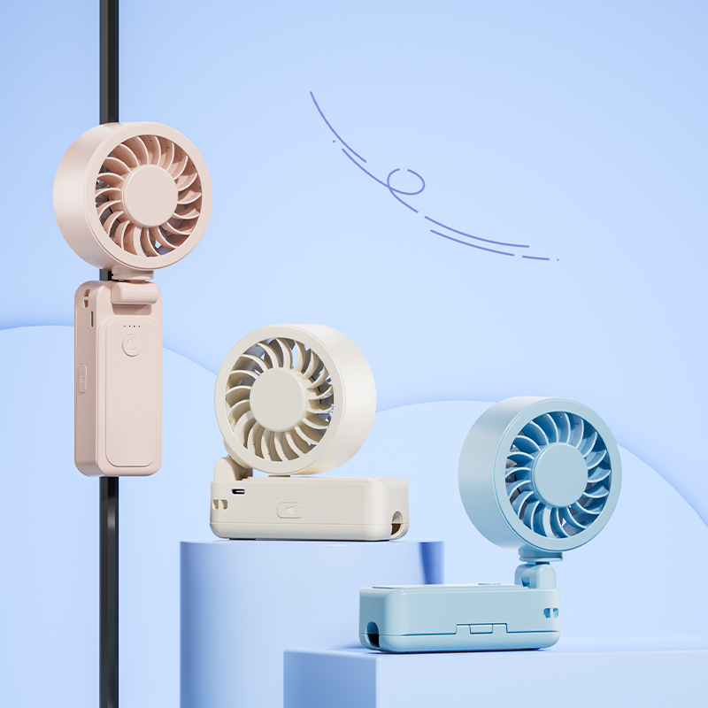 Wholesale Factory Direct Portable Fan Flexible Adjustable Angle Rechargeable Clip-on for Umbrella & Wearable Neck Design