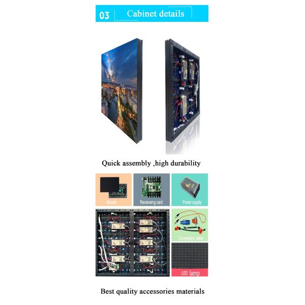 Brightness 800-1200cd/M2 P2.5 Indoor LED Display Screen , Church LED Video Wall Display