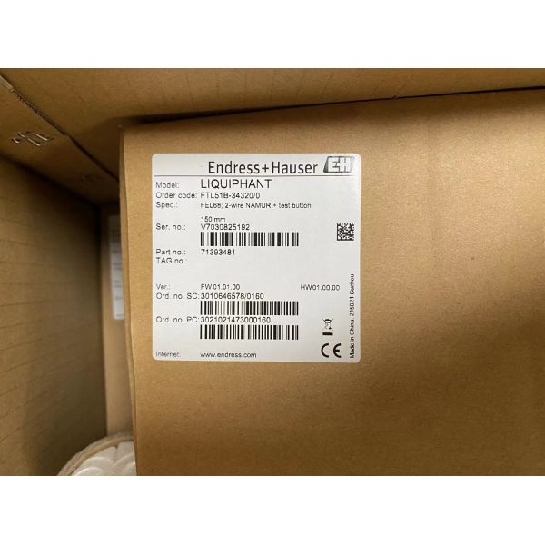 E+H FTL51B-34320/0 Liquiphant SIL-Rated Vibronic Tuning Fork Level Switch