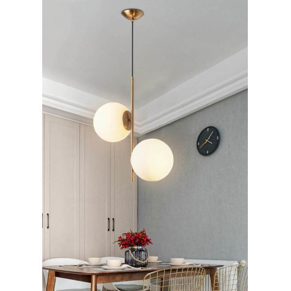 SGROW Decorative Glass Luster Hanging Lamp Lighting Fixture Nordic Modern Glass Balls Pendant Light(WH-GP-86)