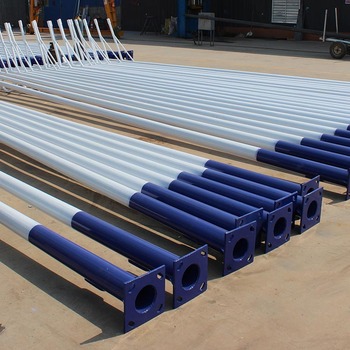 Q345 Galvanised Street Light Pole 35m Height Highway Lighting Pole