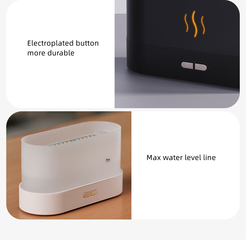 Wholesale Customized Ultrasonic 3d Fire Fragrant Air Humidifier Home Essentials Room Yoga Essential Oil Flame Aroma Diffuser