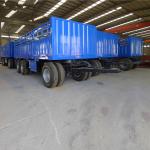 20ft Size Flat Bed Semi Trailer 12 Wheels 3 Axle Cargo Truck Trailer