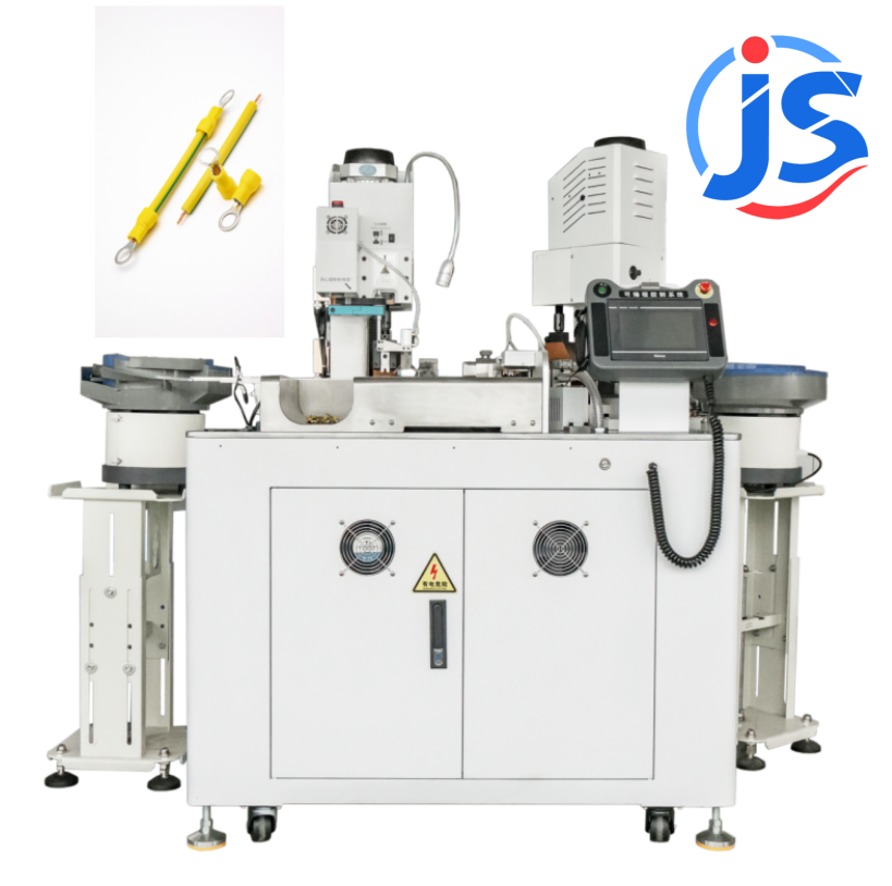 HR-D008 Fully Automatic Isolated Terminal Double Heads Crimping Terminal Machine with Cable Cut Strip Factory Directly Supply