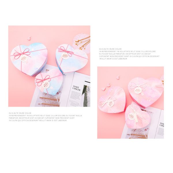 Recyclable Biodegradable Heart Shaped Gift Box