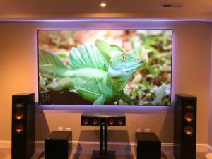 Buy cheap 3D Sliver Wall Mount Fixed Frame Projection Screen , Deluxe Home Cinema product