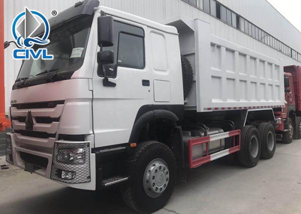 New Diesel Heavy Duty Dump Truck Payload 30 Tons 10 Wheels Hyva 16m3 Bucket white color