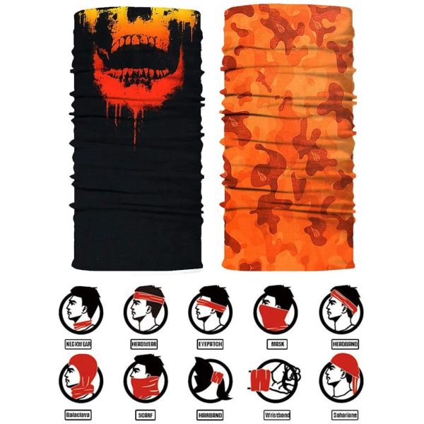 23x50CM Floral Cotton Face Tubular Crochet Bandana Scarf