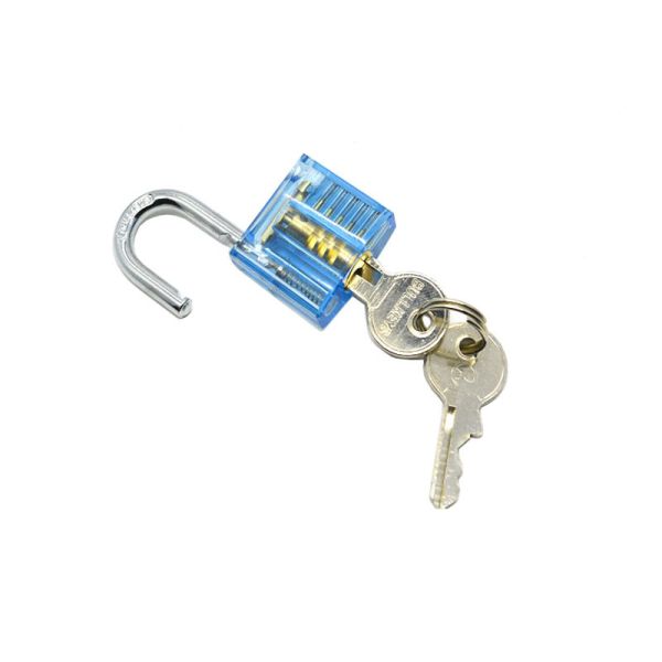 Mini-version Transparent Blue Practice Lock Locksmith Tools