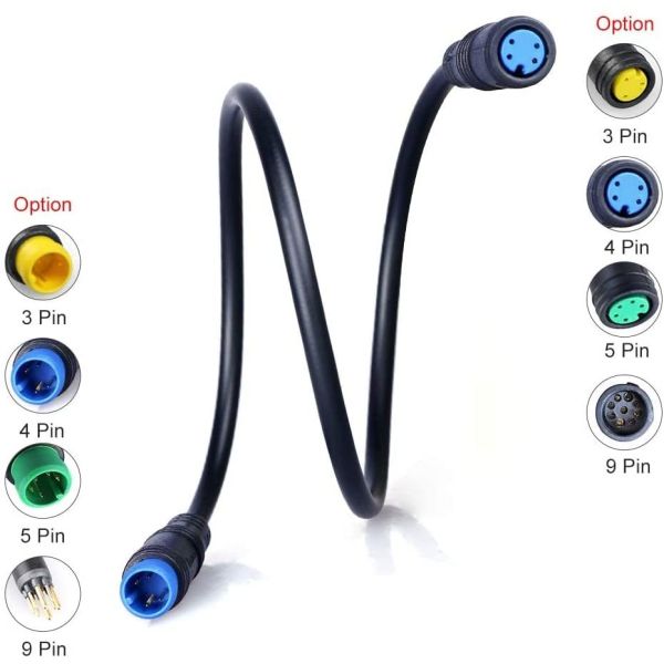 M8 connecting wire 2-6core waterproof plug butt joint controller waterproof wire connector