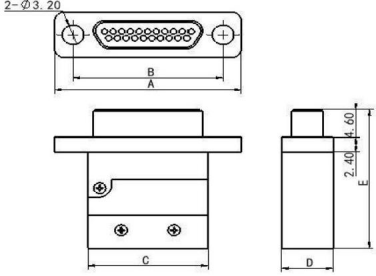 J30J-100TJL-A3 J30J Series Micro-D Rectangular Connector 100 Pin Electrical Plug Connector A3 Type