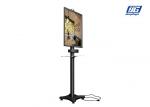Black Single Side Commercial Phone Charging Station with Snap Open Poster Frame