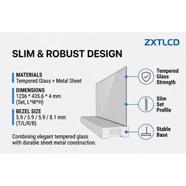 48 Inch Embedded Frameless Transparent OLED Screen for Premium Desktop Digital Signage