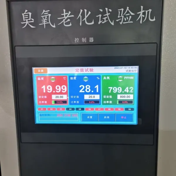 ASTM D1171 Ozone Test Chamber with 0℃~+80℃ Temperature Range and 10 ~ 1000pphm Ozone Concentration for Static Stretching Cable Aging