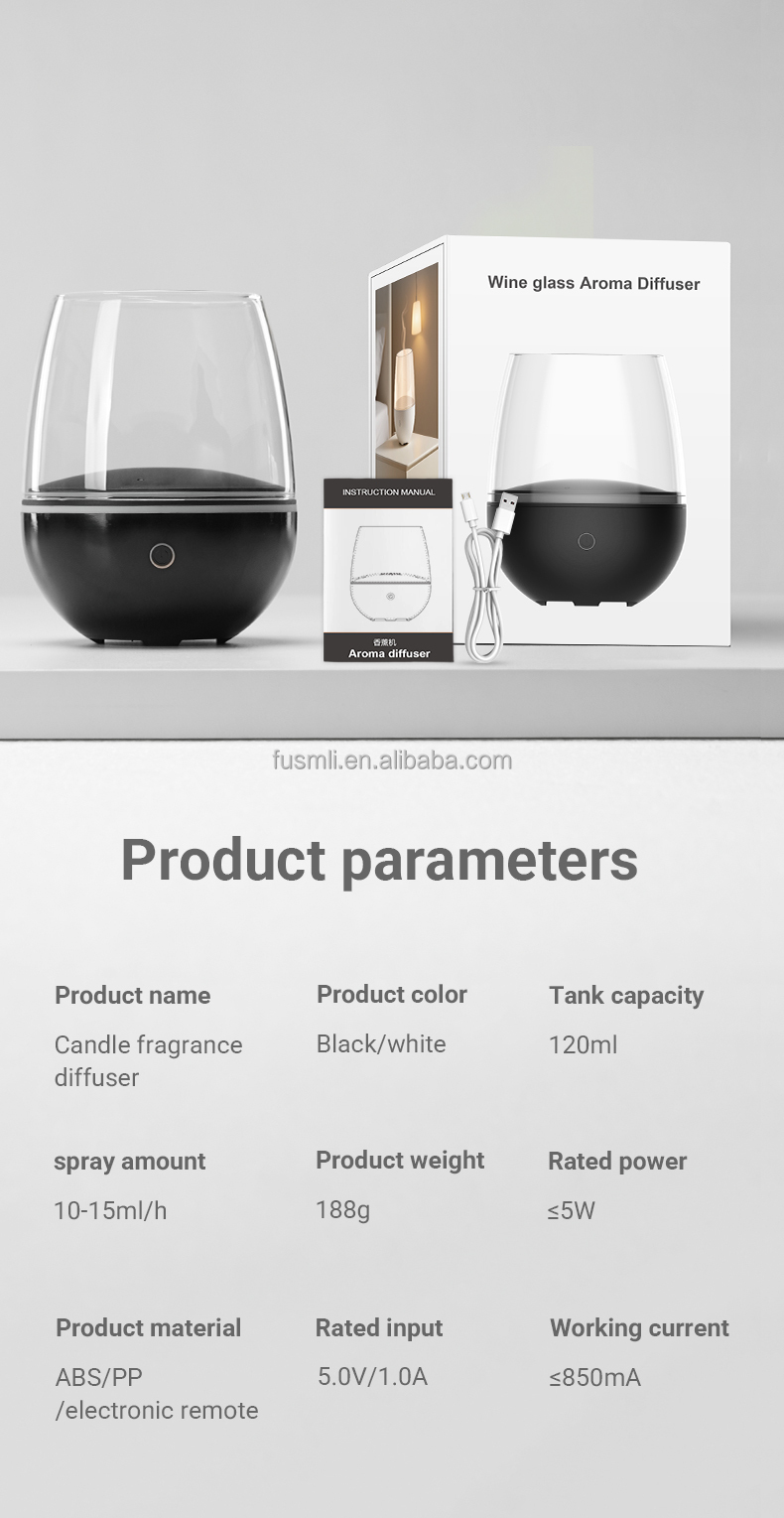 Factory Customized Room Direct Sale Fire Flame Glass Aromas Diffuser Air Essential Oil Ultrasonic Humidifier