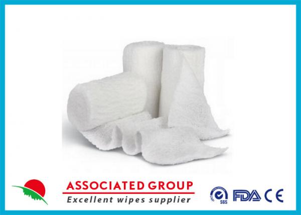Quality Stretch Cotton Gauze Bandage Rolls , X Ray Detectable Bandages for sale