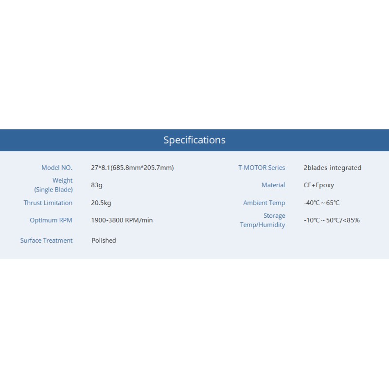 T-MOTOR P27*8.1 Prop-2PCS/PAIR