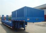 3/4 Axles Heavy Duty Low Bed Semi Trailer Steel Material High Load Capacity