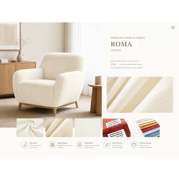 Single-Color Chenille Upholstery Fabric For Sofa