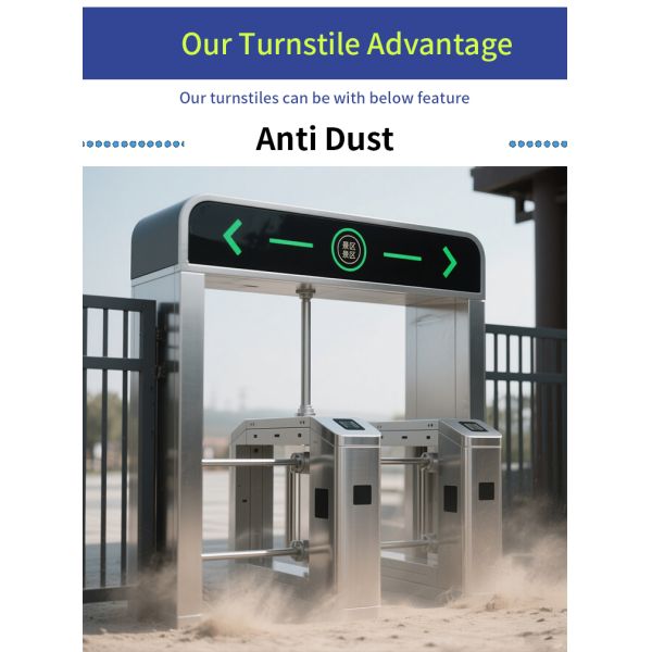 Multi-channel Tripod Turnstile Gate for Office Building Access Control for Integration with Card/QR Code/face Recognition