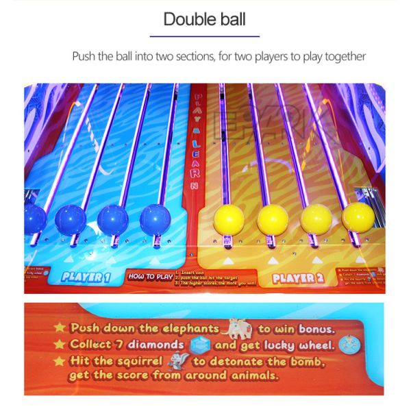 Paradise Pushing Ball Puzzle Redemption Game Machine 2 Player