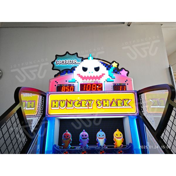Hungry Shark Arcade Redemption Machine High-Income Shark Attack Arcade Game - Carnival Ticket Hitting Game for Game Center