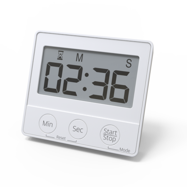 Mini Desktop Digital Clock with Timing Function Plastic Material Eco-Friendly LCD Display 90 Min Countdown