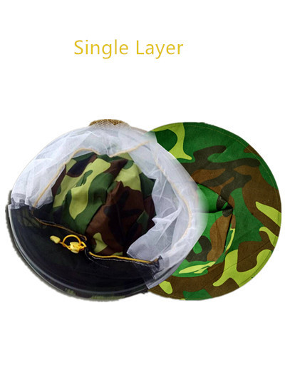 Beekeeping Protective Hat Single-Inner Layer Camouflage Bee Hat Polyester