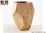 mini art handcrafted polyhedral wooden flowerpot for eco-friendly gifts