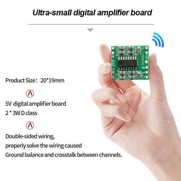 PAM8403 Amplifier Audio Module 2*3W Power 5V Standard Voltage Ultra-Small Class D Power Amplifier Board