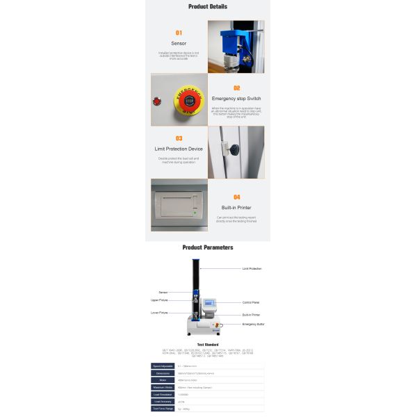 Sanitary Hose Tensile Testing Machine Universal Tensile Strength Tester