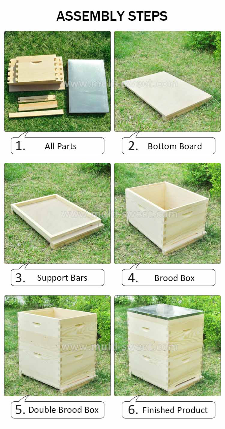 8 Frames Unassembled Bee Boxes Bee Hive