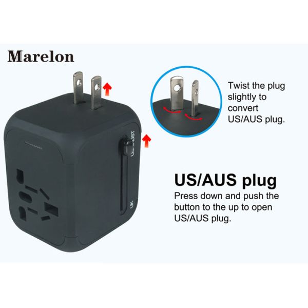 10A PC Material Travel Power Adapter Compatible With Electrical Devices