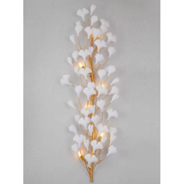 Hotel Elegant Magnolia Flower Ceramic Wall Lamp