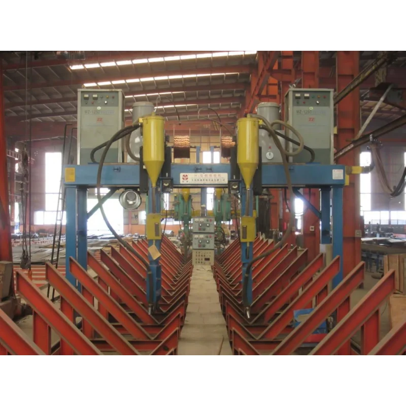 Welding process showing MIG welding technique