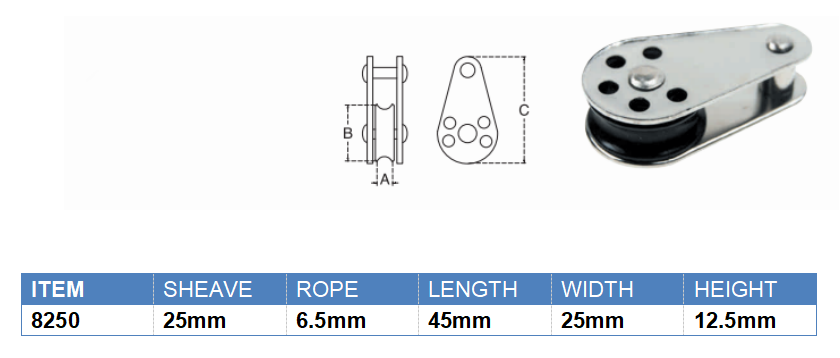 Stainless Steel 316 Pulley Block with Nylon Sheave The Most Versatile Mining Equipment