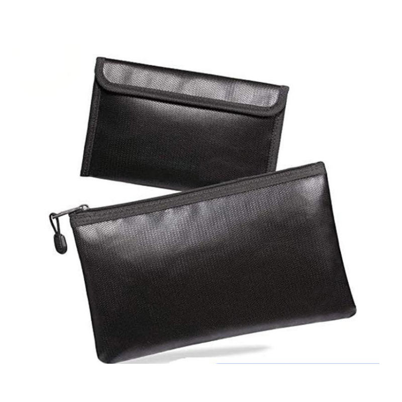 Fireproof Document Bag Waterproof High-Temperature Resistant Storage Pouch for A4 Files Business and Home Use Moisture-Proof & Zipper Seal