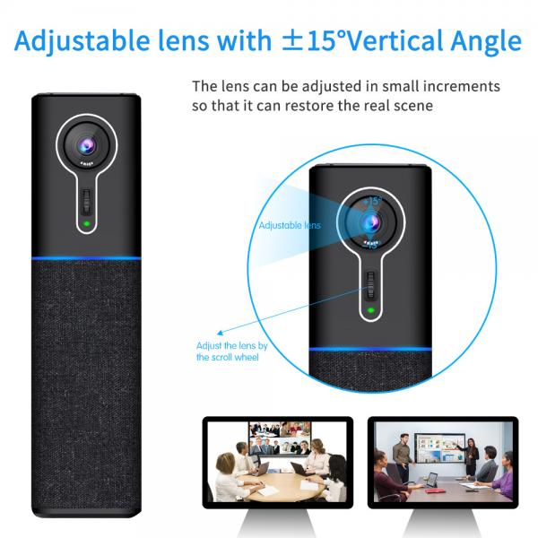 Cm1000 Face Auto Tracking Webcam with Mic and Speaker 3 in 1 USB PC Laptop Streaming Web Camera for Video Conferencing/Calling