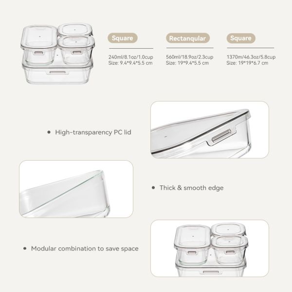 IKOO Borosilicate Glass Food Containers Wholesale