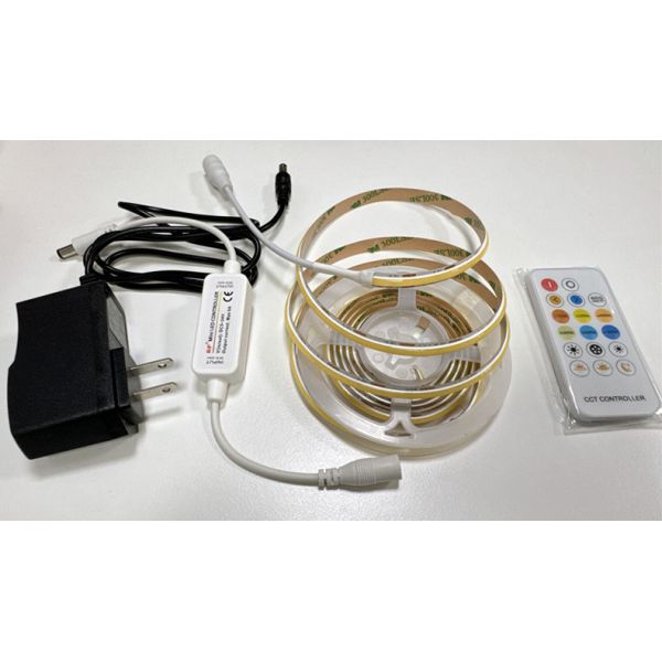DC12V/24V Input Voltage LED Strip Kit with Dimmable COB Lights and Smart Driver