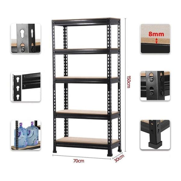 Multi Purpose Angle Storage Rack Light Duty Design 2-6 Levels For Retail And Display